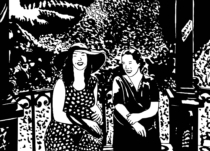 Femmes dans un jardin - Eugenie Lavenant